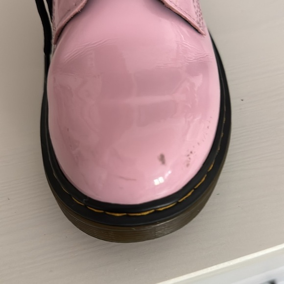 Dr. Martens Glossy Pink Combat Boots Size 5 - Picture 7 of 10